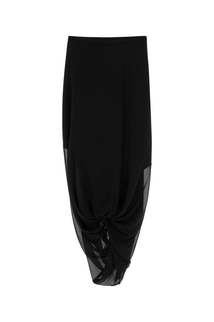 Mm6 By Maison Margiela Draped Midi Skirt