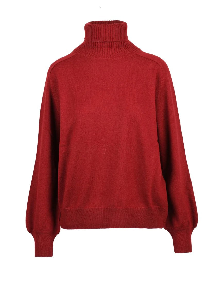 Ballantyne Cashmere Turtleneck Sweater With High Ribbed Collar And Relaxed Fit