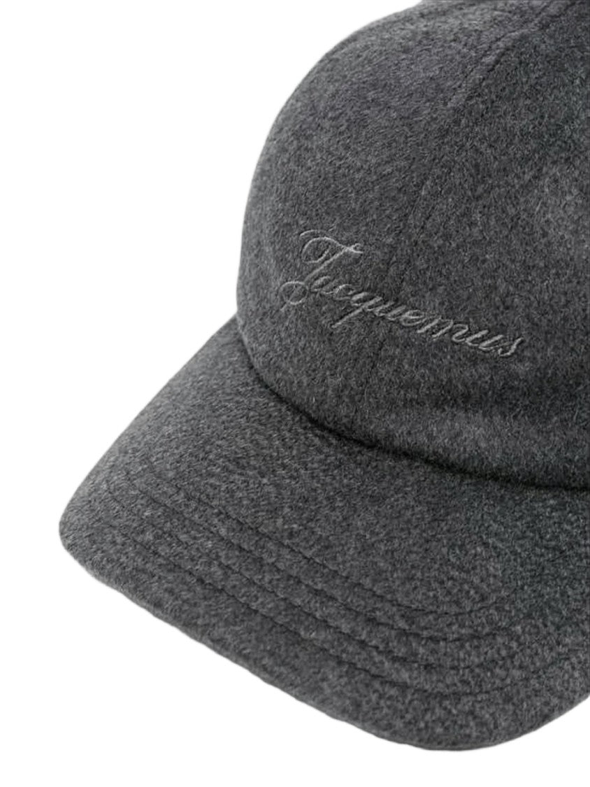 Jacquemus Textured Wool Baseball Cap With Adjustable Strap