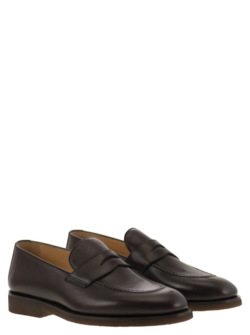 Brunello Cucinelli Calfskin Penny Loafer