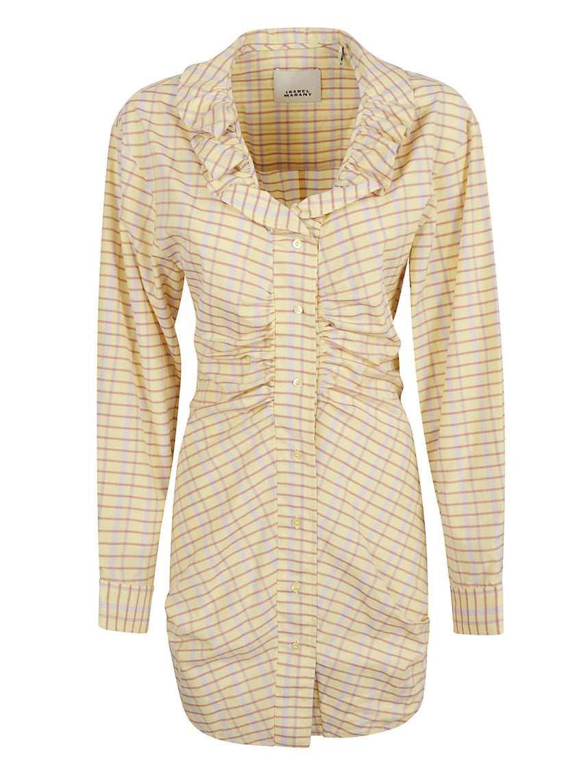 Isabel Marant Ruffled Neckline Dress With Button-Down Front