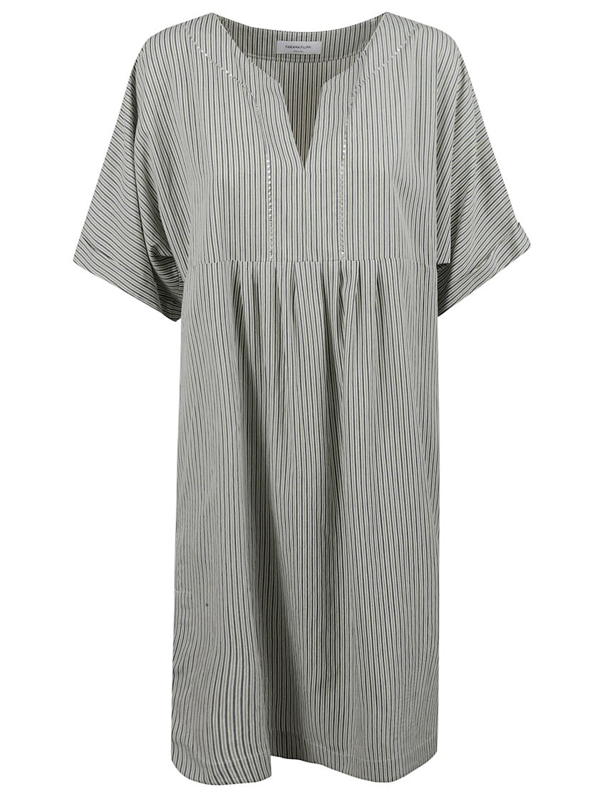 Fabiana Filippi Relaxed Silhouette Dress With V-Neckline