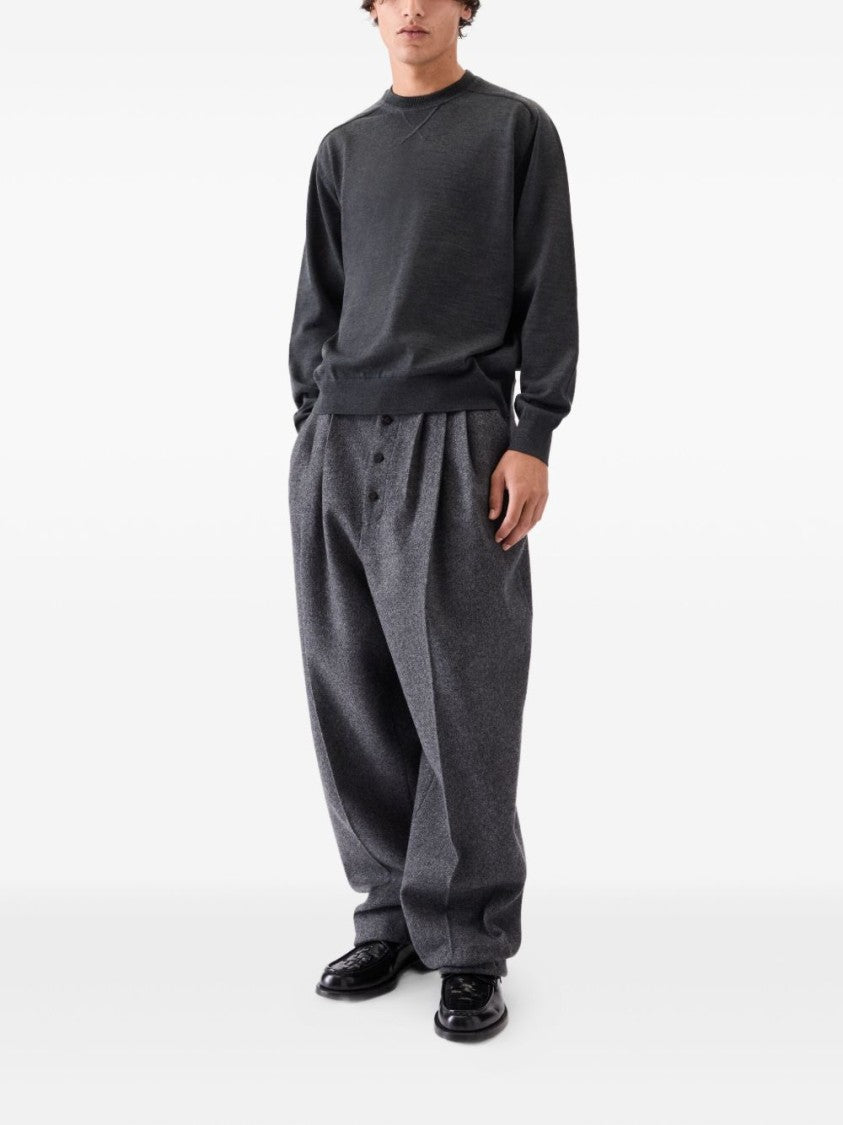 Jacquemus Dark Gray Merino Wool Blend Sweater