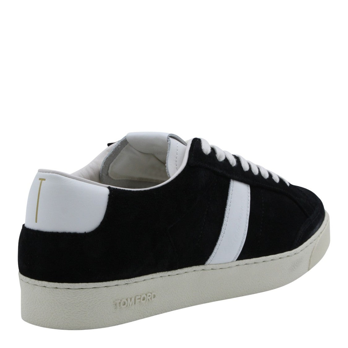 Tom Ford Black Suede Sneakers With Leather Accents