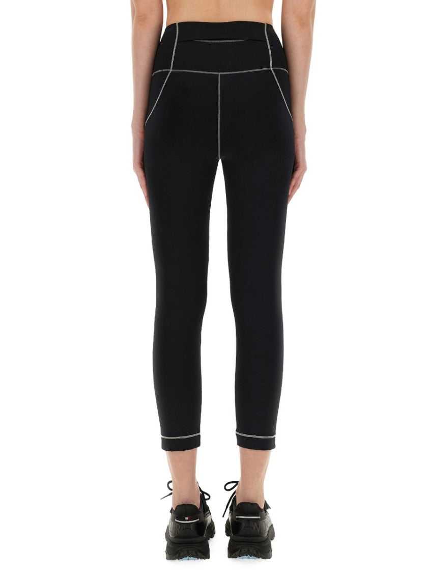 Moncler Grenoble High-Waisted Slim Fit Leggings With Logo Detail