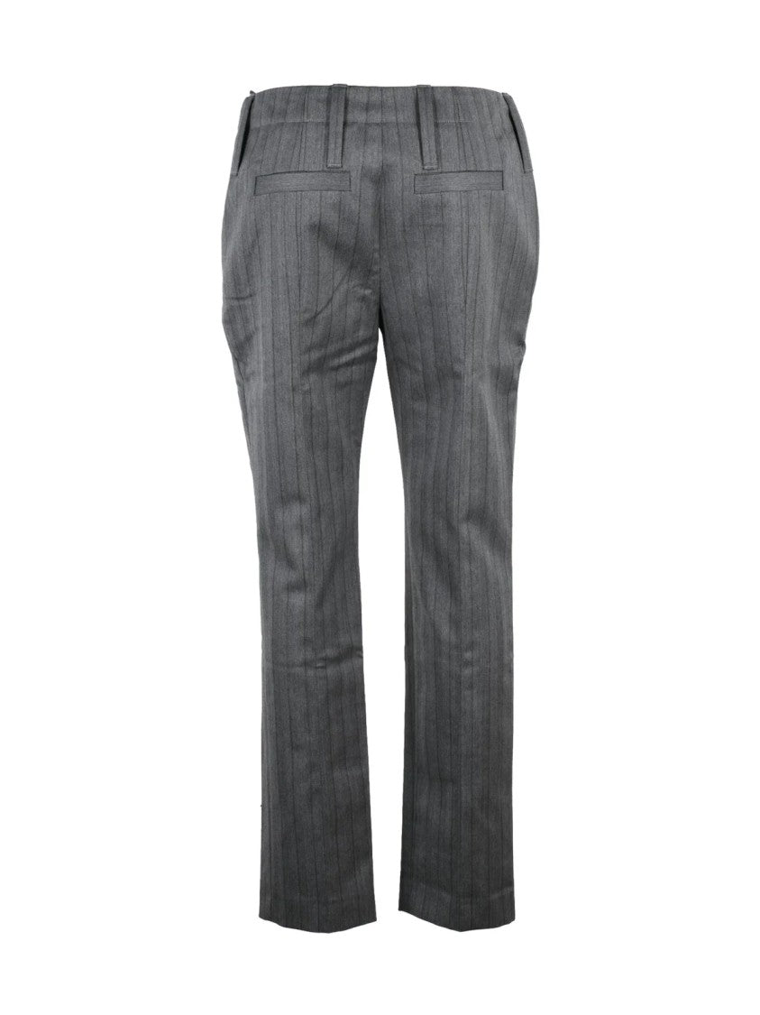 Alexander Mcqueen Grey Pinstripe Wool Pants