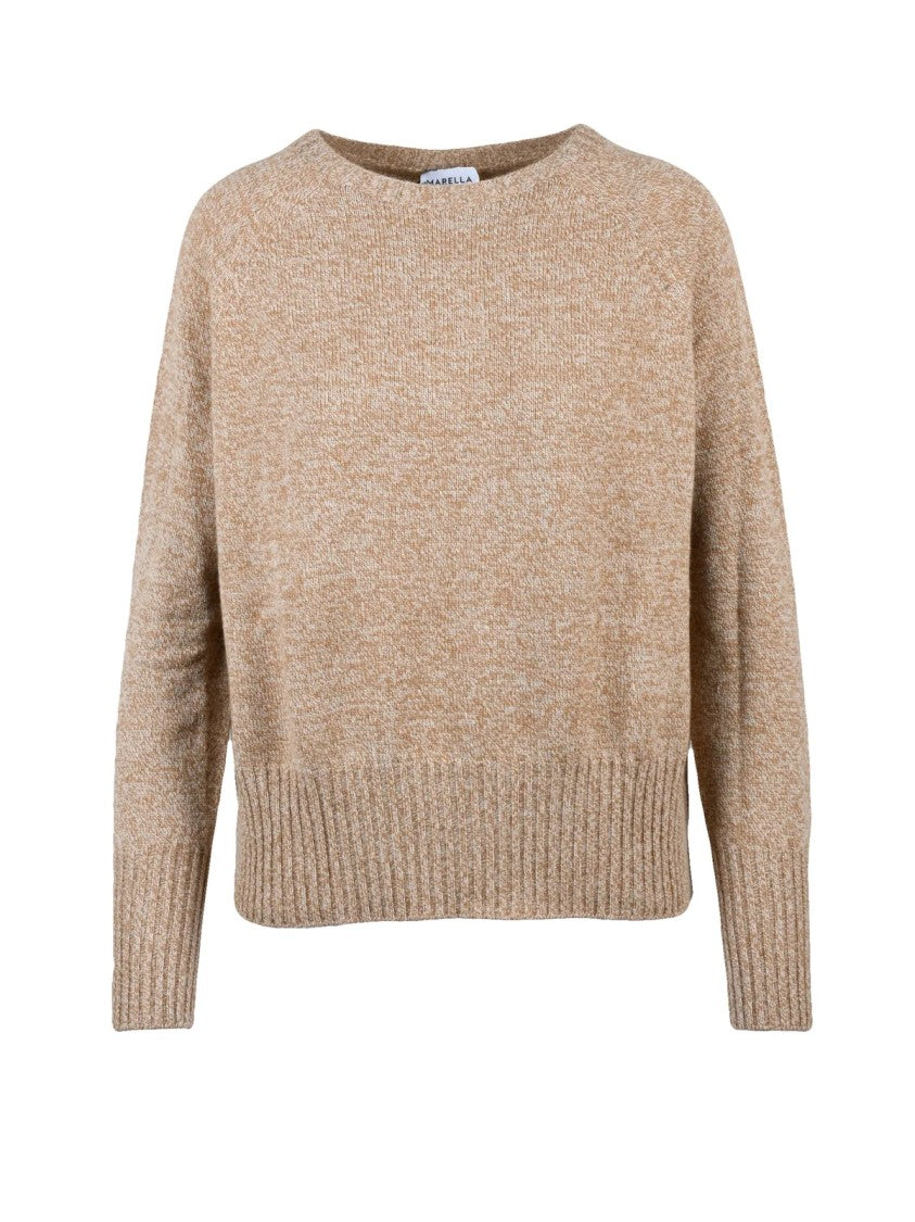 Marella Sport Beige Spider Polyamide-Blend Sweater
