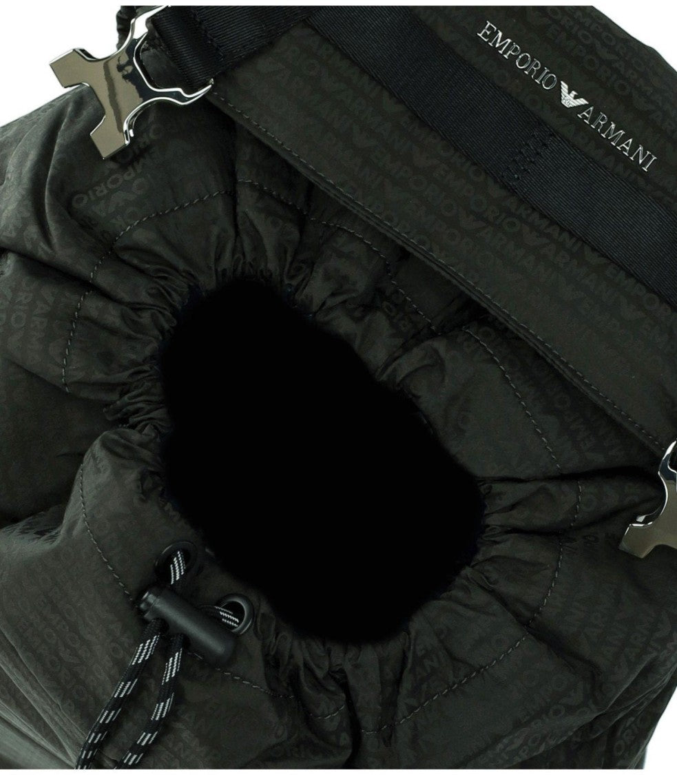 Emporio Armani Monogram Military Green Backpack