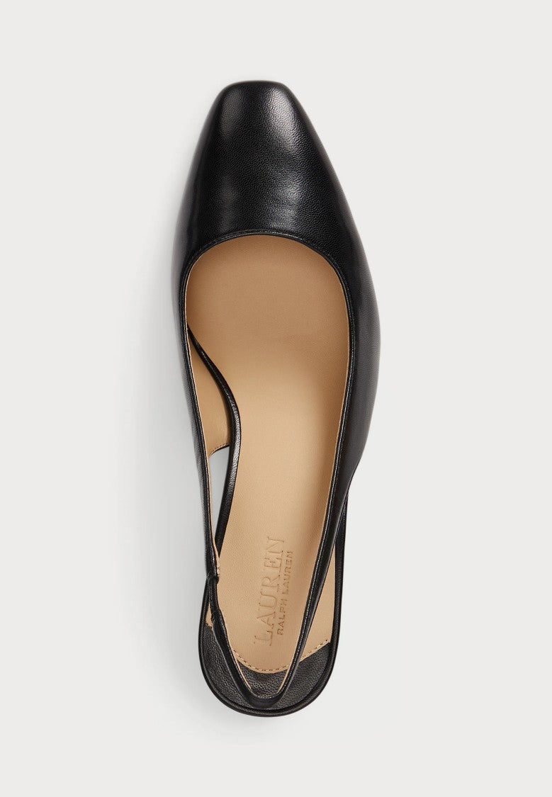 Lauren Ralph Lauren Black Klaire Suede Slingback Pumps