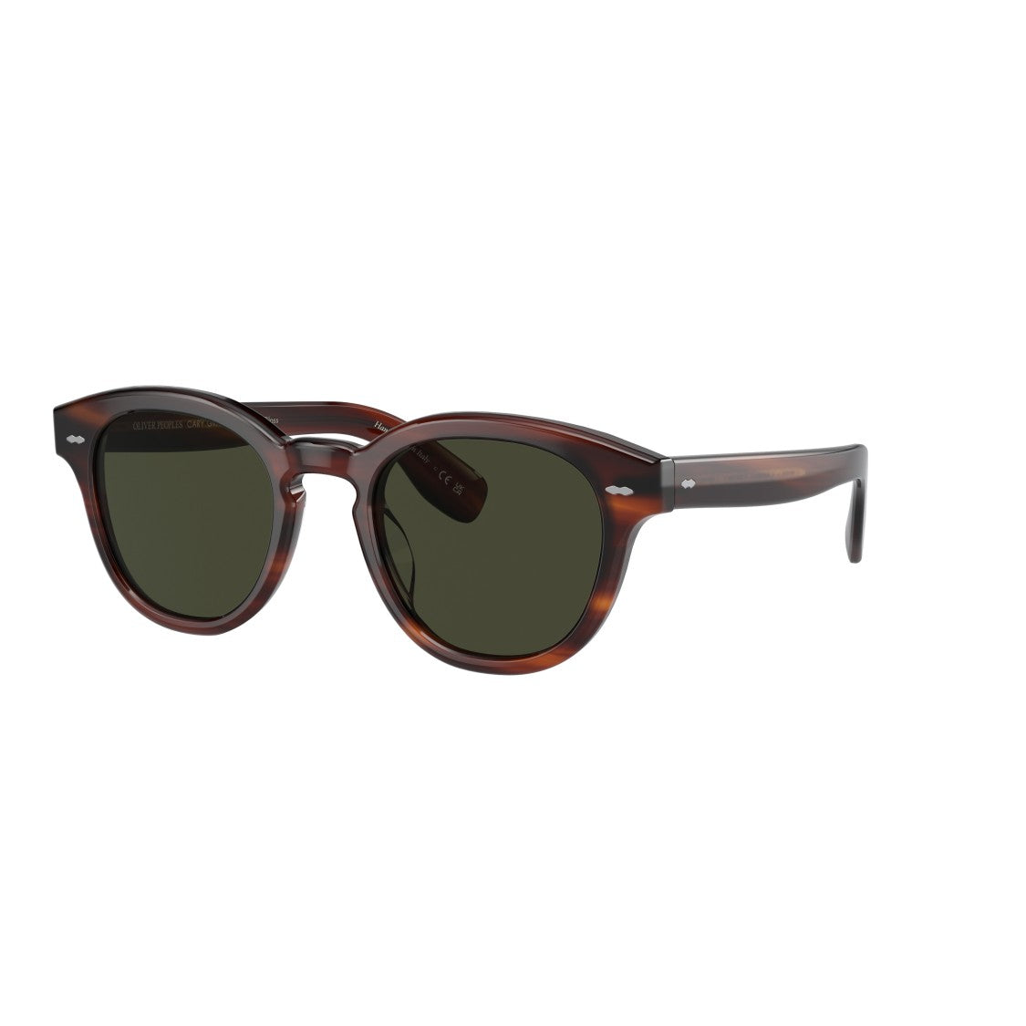 Oliver Peoples 0Ov5413su Tortoiseshell Round Sunglasses With Silver Accents