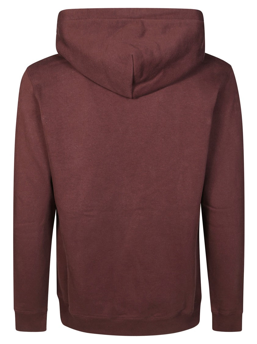 Dondup Deep Burgundy Hoodie With Adjustable Drawstring