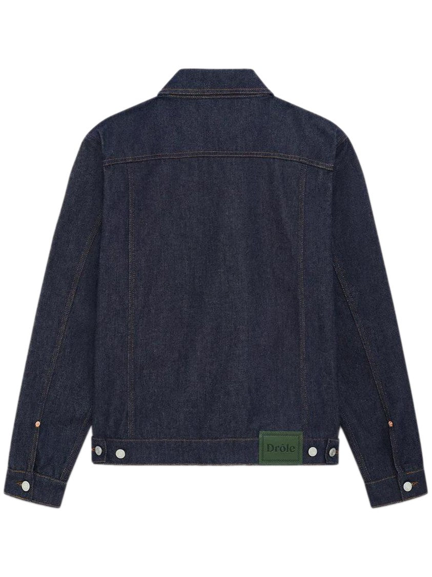 Drôle De Monsieur Timeless Denim Jacket With Structured Silhouette