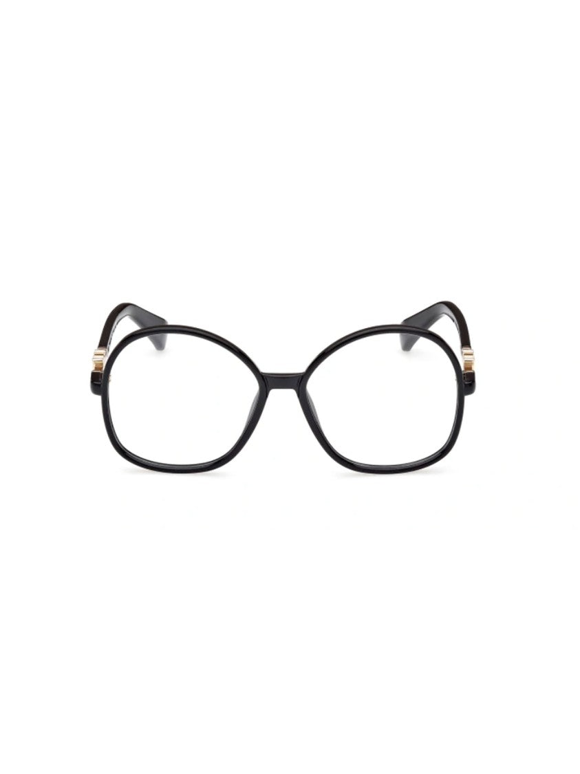 Max Mara Oversized Cat-Eye Optical Frames With Gold Accents