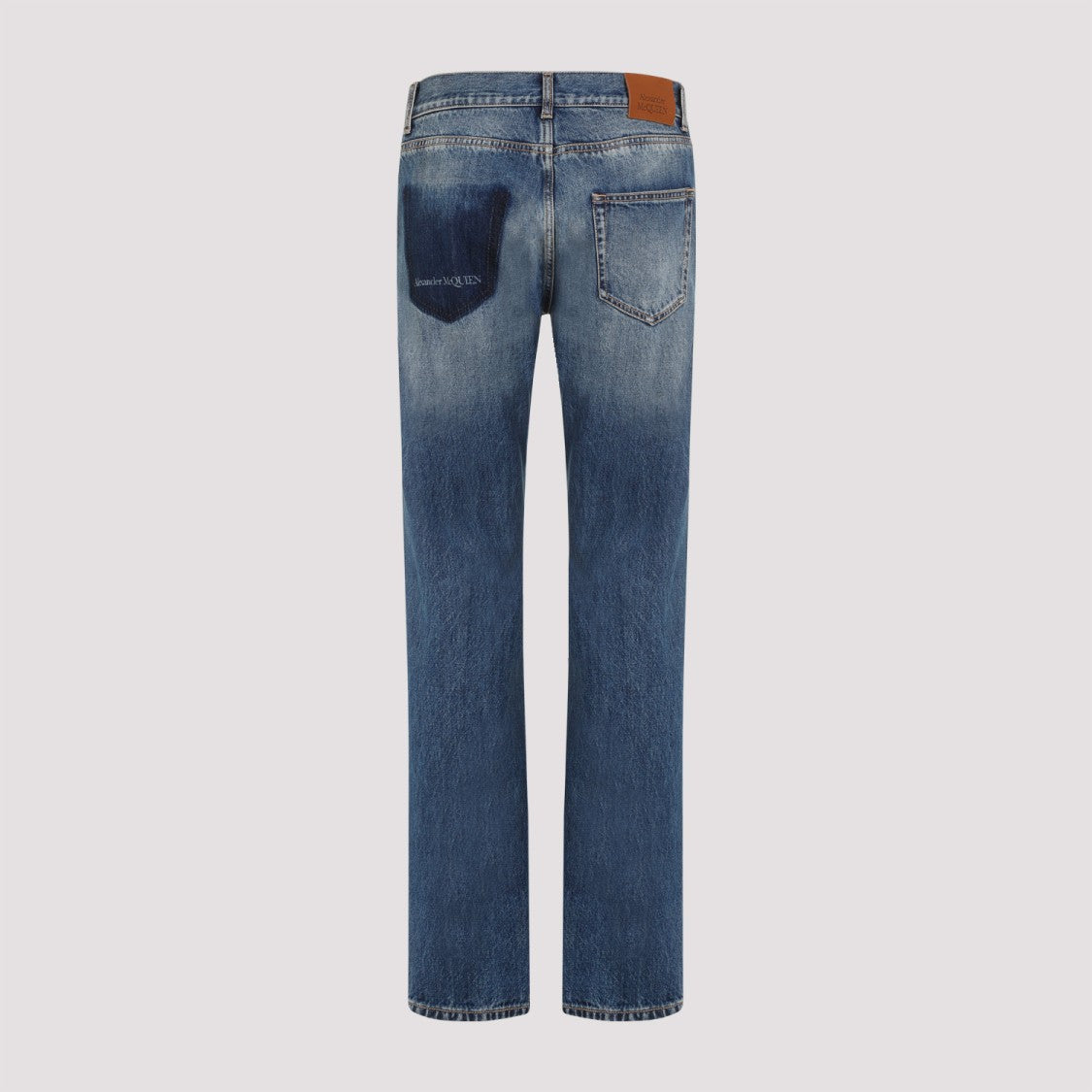 Alexander Mcqueen Blue Cotton Jeans