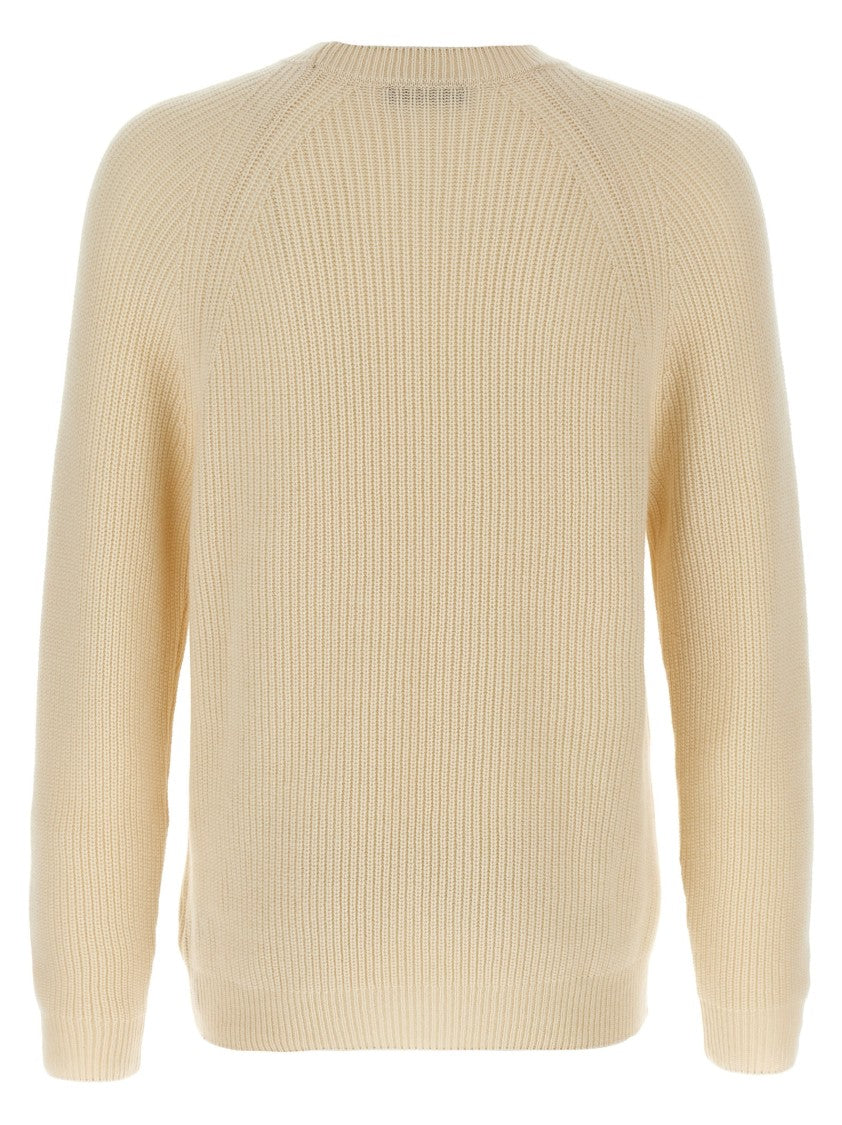 Zanone Ribbed Cashmere Sweater With Crew Neck And Cuffed Sleeves