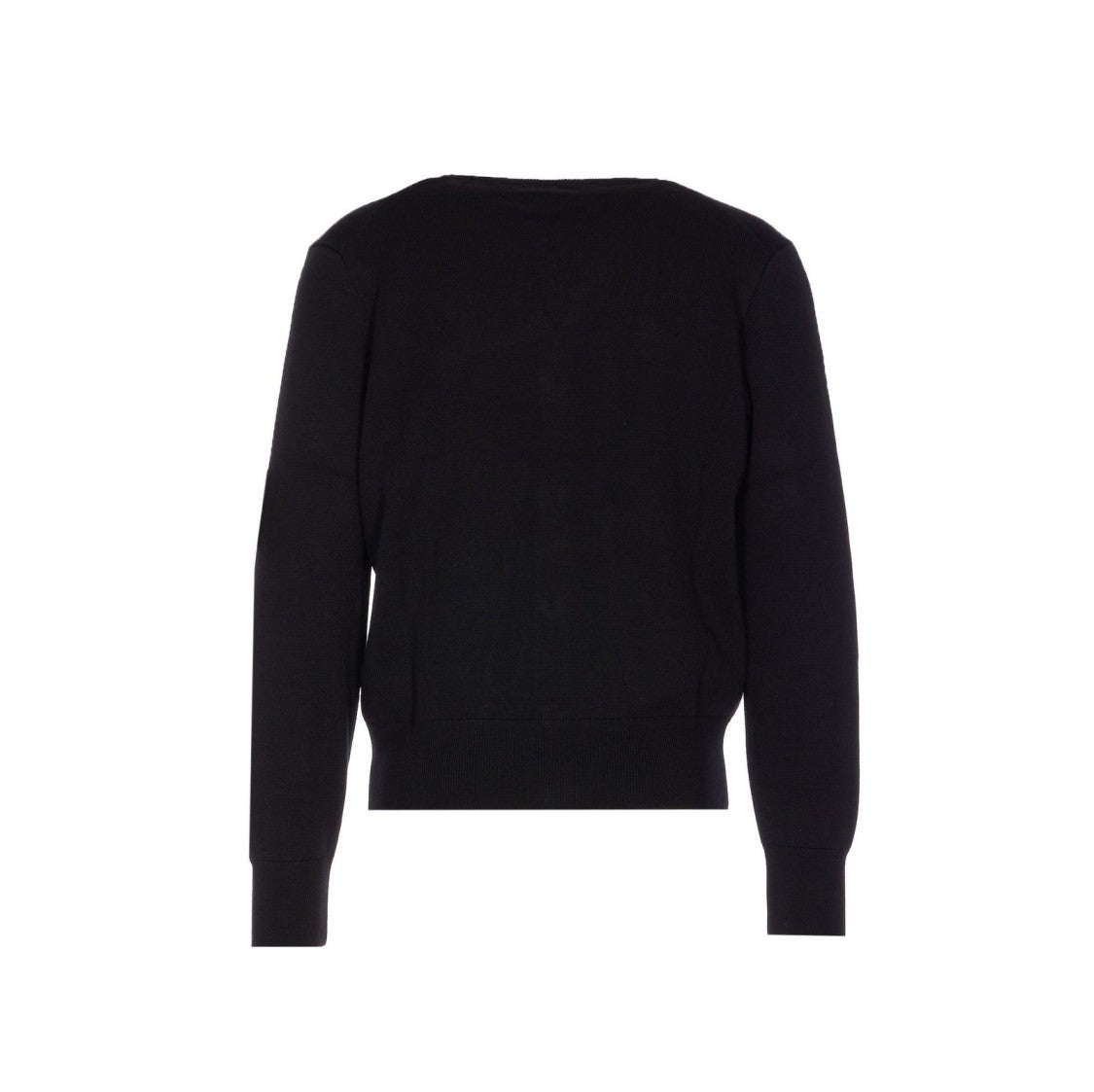 Ami Wool Cardigan With Horn Button Details