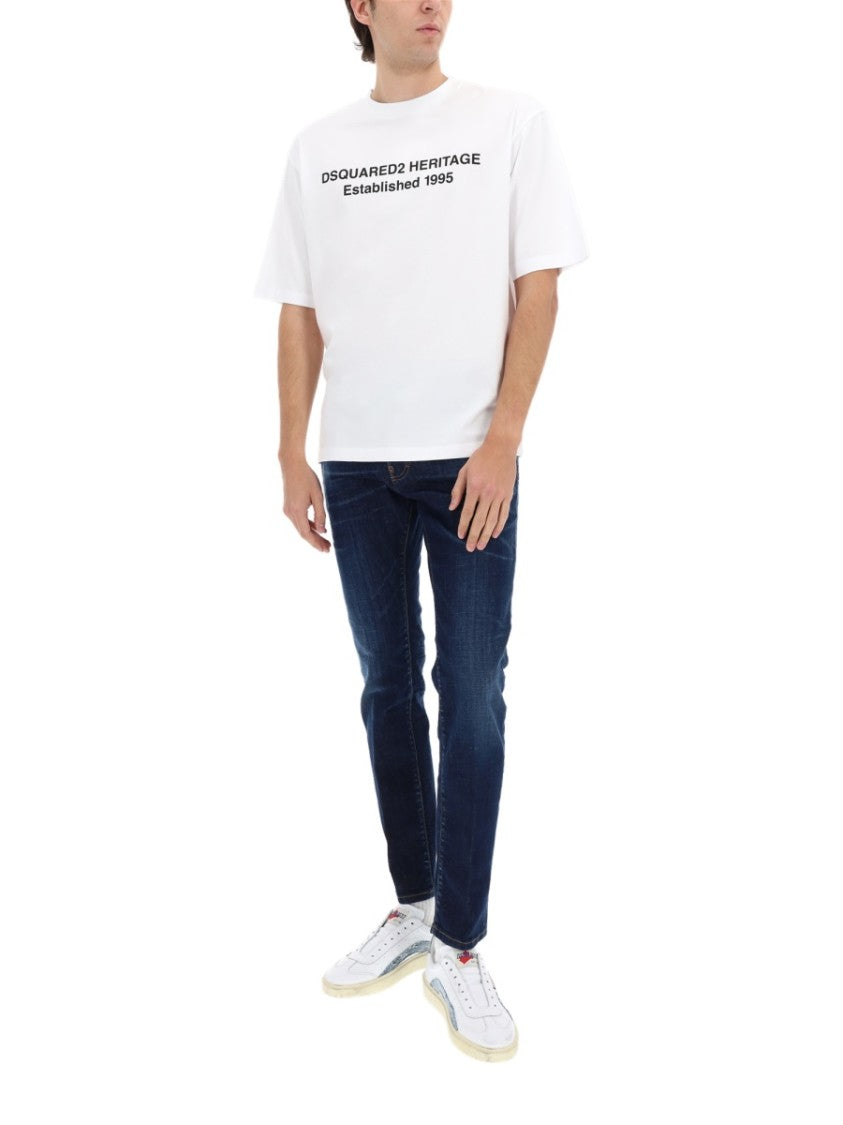 Dsquared2 Dark Indigo Slim Fit Faded Jeans