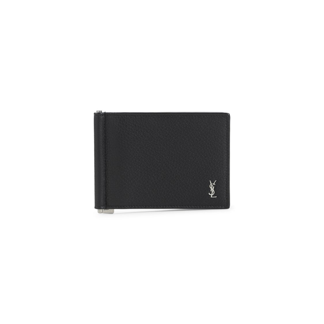 Saint Laurent Textured Black Calf Leather Bifold Wallet