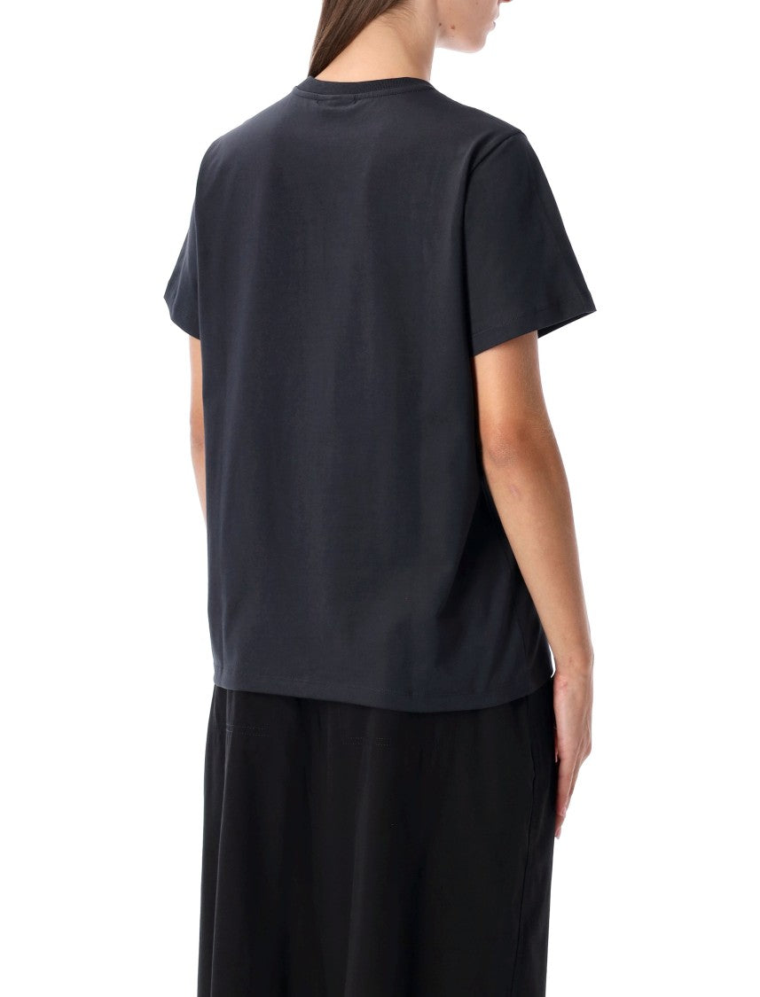 Ganni Black Puppy Cotton T-Shirt