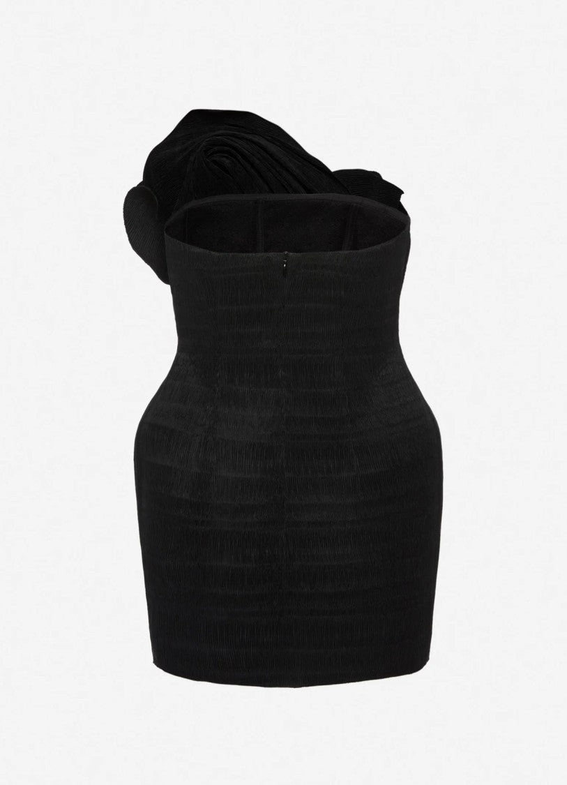 Magda Butrym Sculptural Mini Dress With Oversized Rosette Detail