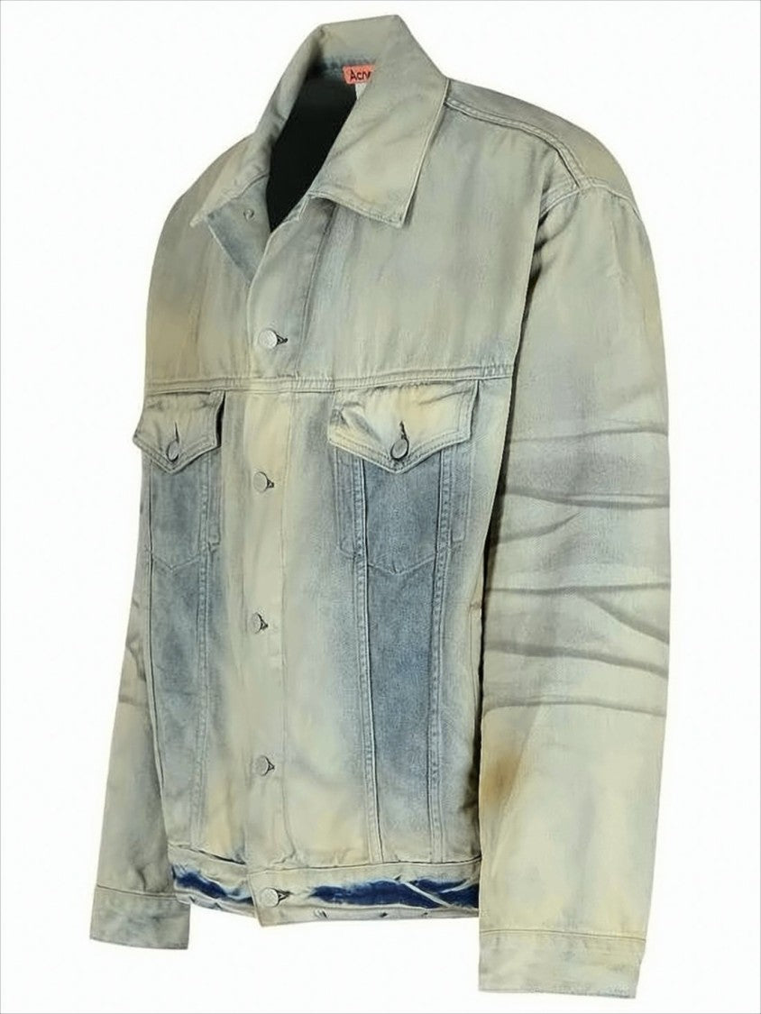 Acne Studios Vintage-Inspired Denim Jacket With Classic Button-Up Front