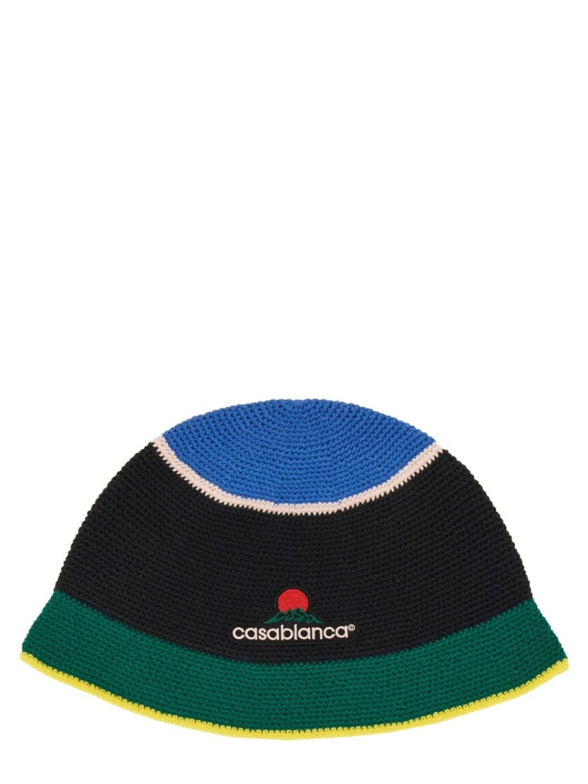 Casablanca Crochet Hat With Logo