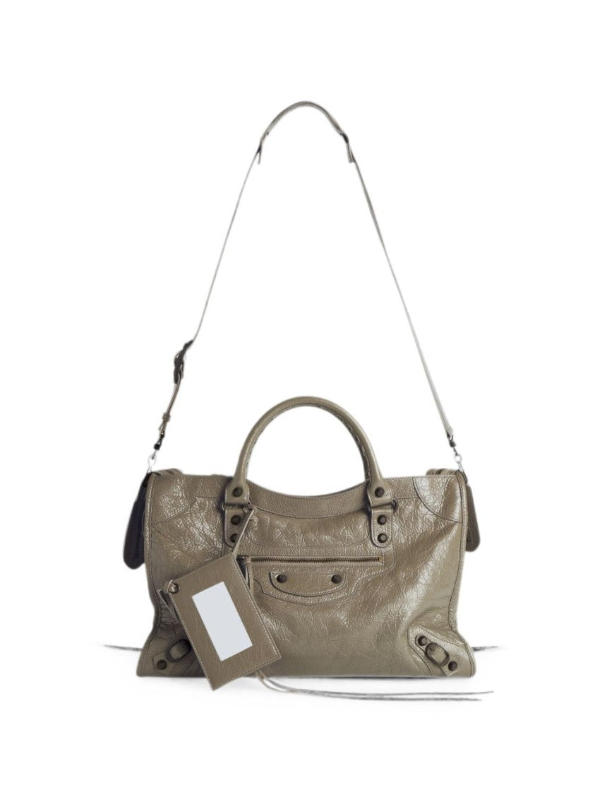 Balenciaga Textured Braided Leather Handbag