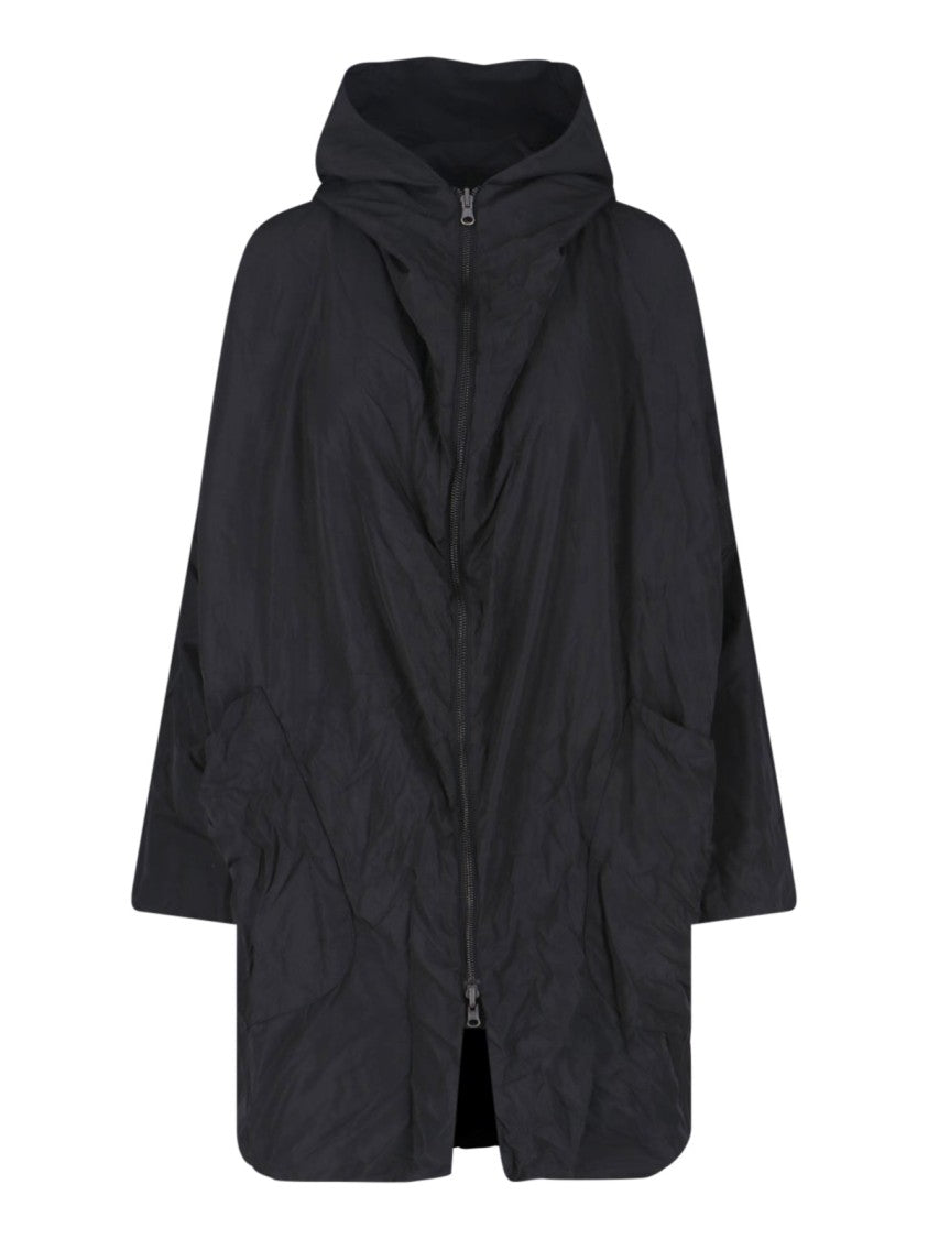 Kimono Rain Black No-Rain Waterproof Hooded Outerwear Parka