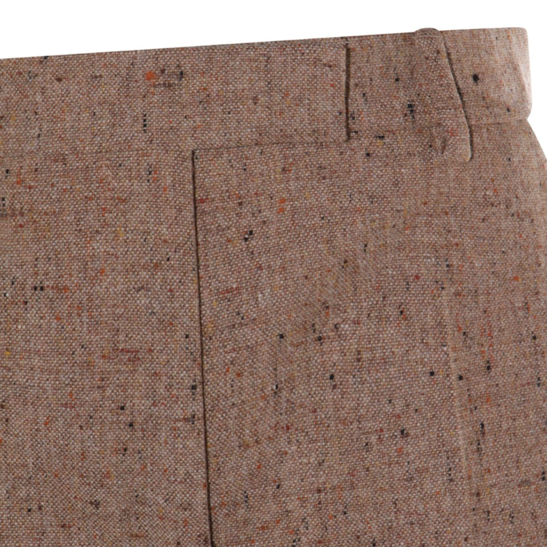 Valentino High Waist Wide-Leg Trousers With Textured Finish