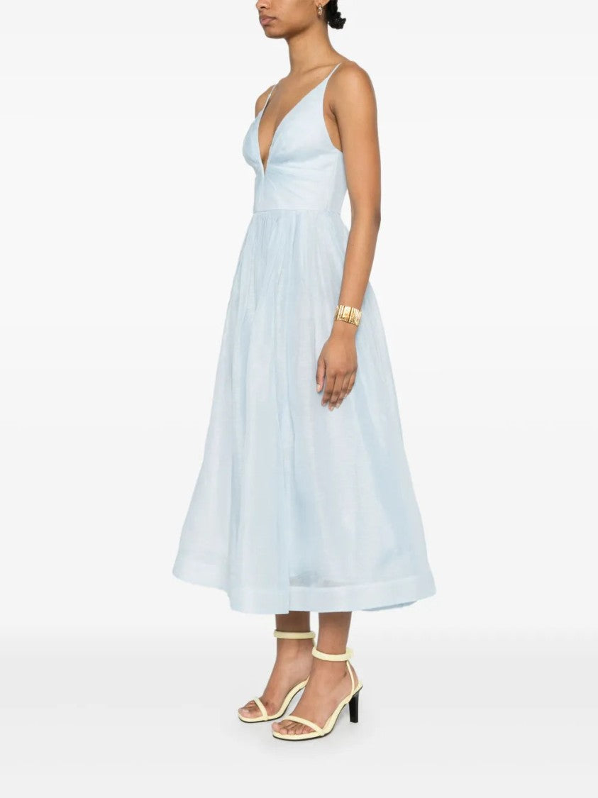 Zimmermann Illuminate V-Neck Midi Dress