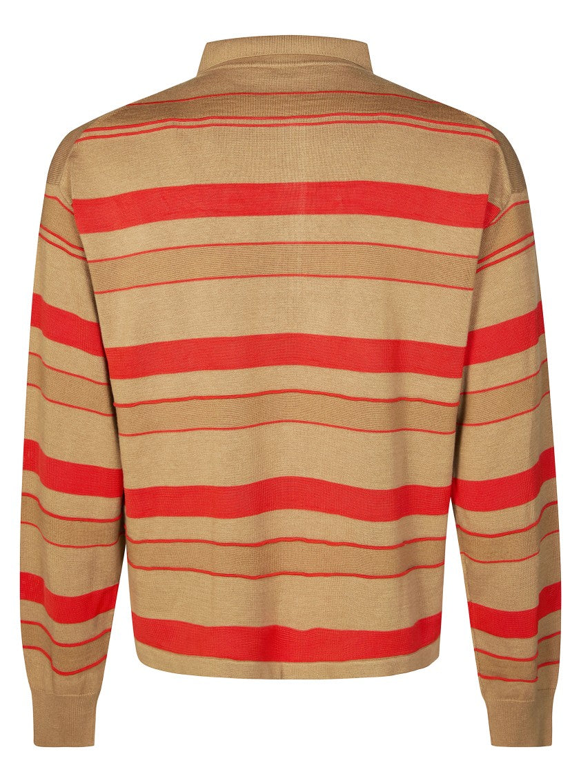 J. W. Anderson Knitted Bold Striped Rugby Polo Shirt