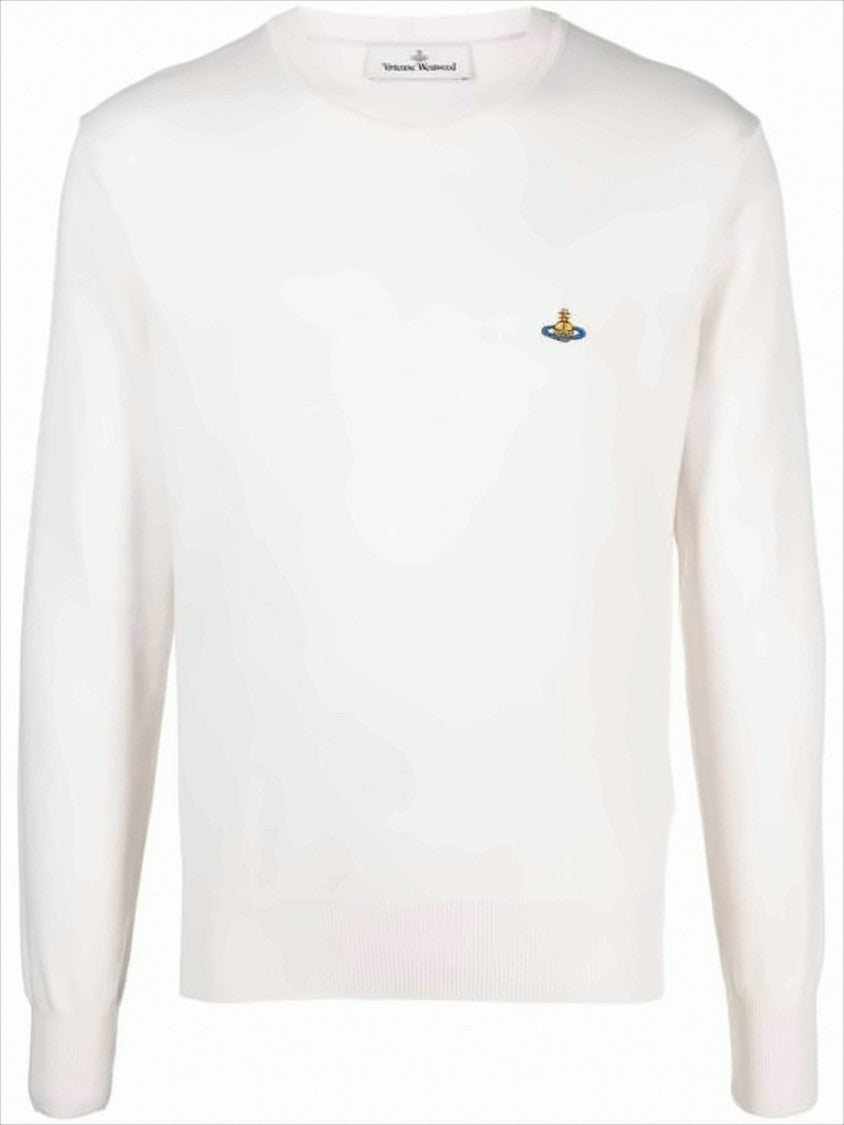 Vivienne Westwood Lightweight Cotton-Cashmere Blend Sweater With Embroidered Emblem