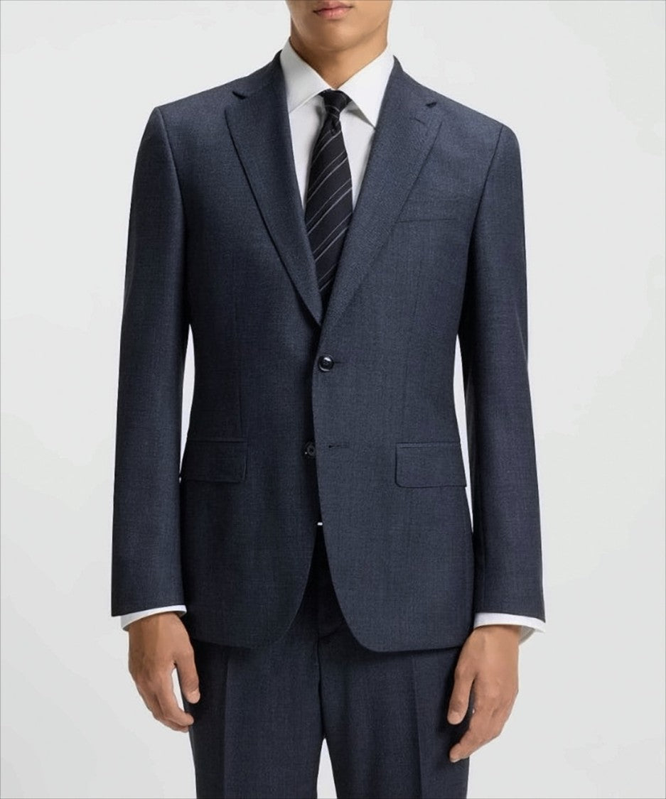 Boss Virgin Wool Jacket With Micro-Pattern