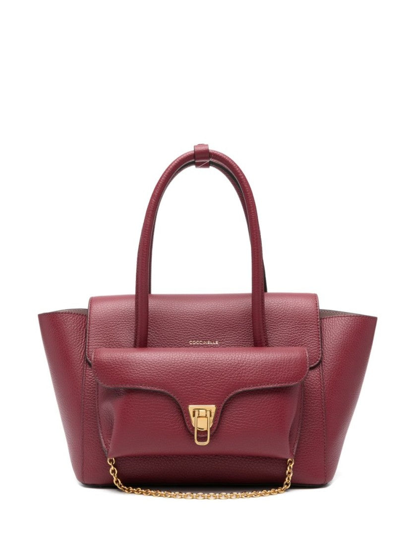Coccinelle Structured Textured Calfskin Tote Bag