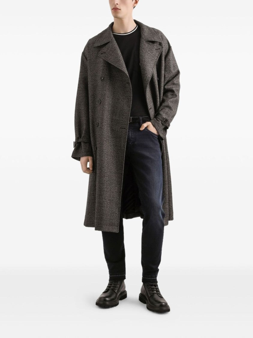 Dolce & Gabbana Crew Neck Black T-Shirt With Embroidered Logo