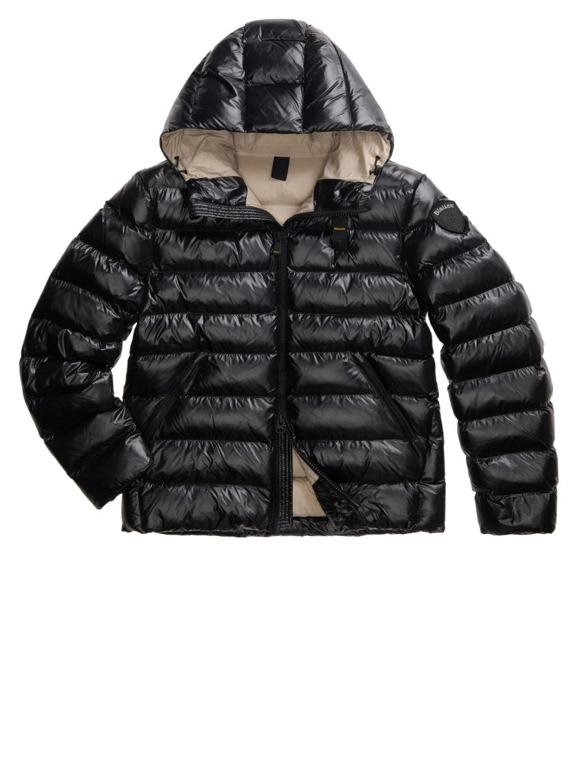 Blauer Glossy Quilted Hooded Puffer Jacket