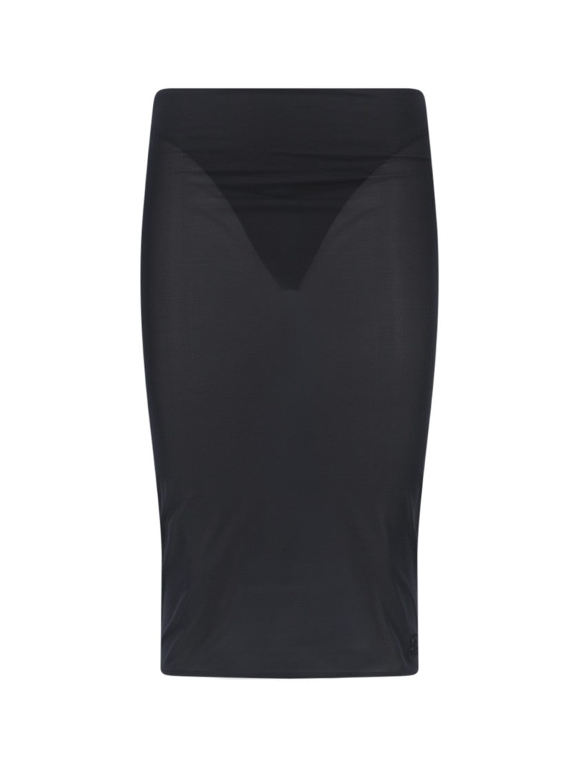 Courrèges Transparent Midi Pencil Skirt