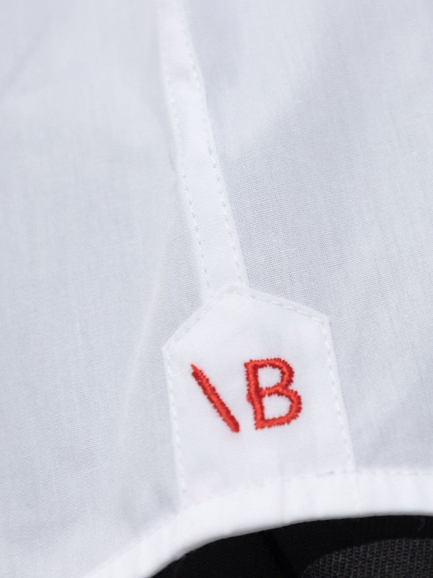 Victoria Beckham White Cotton Shirt With Unique Belt Detail