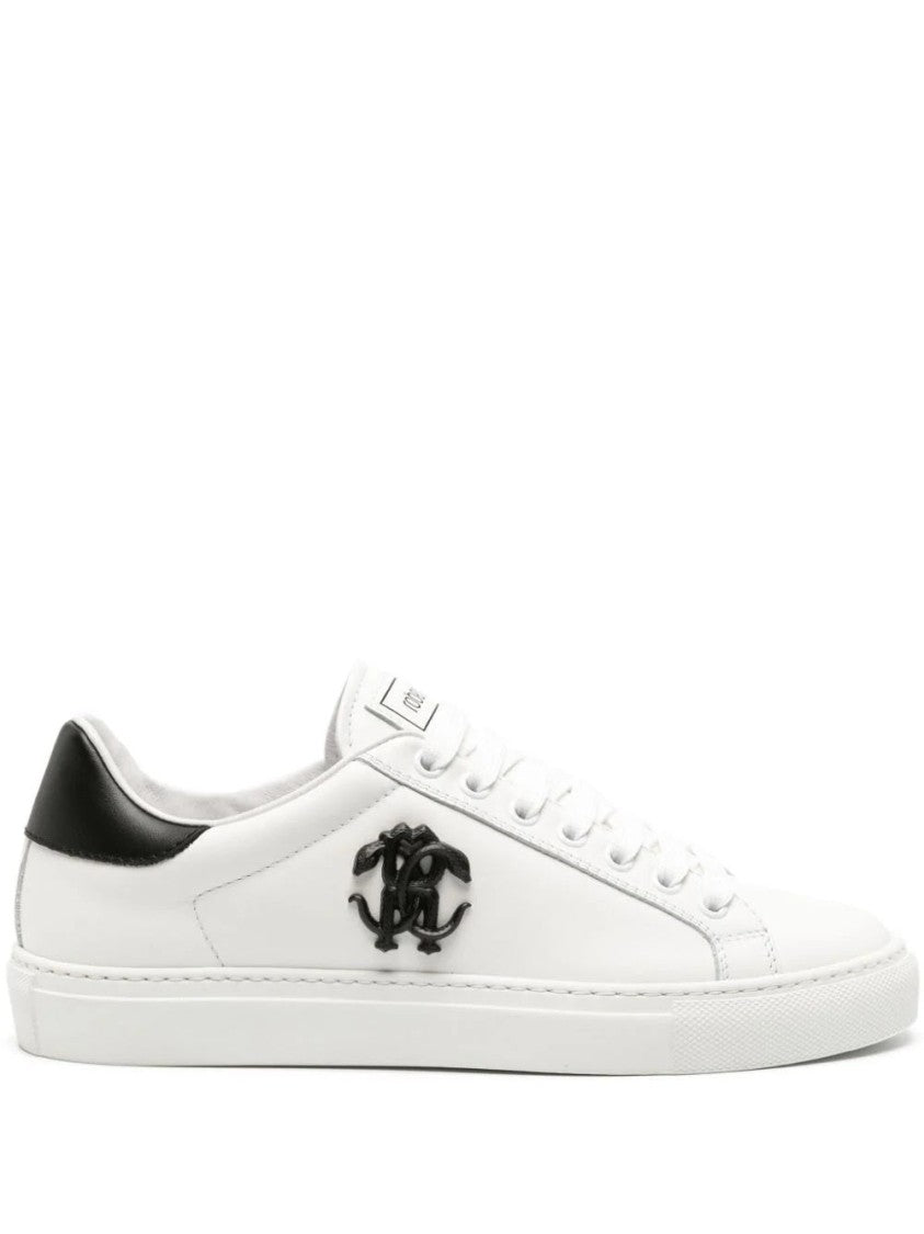 Roberto Cavalli White Leather Trainers