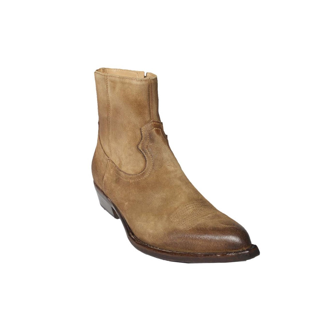 Damy Vintage Ankle Boots In Brown Suede