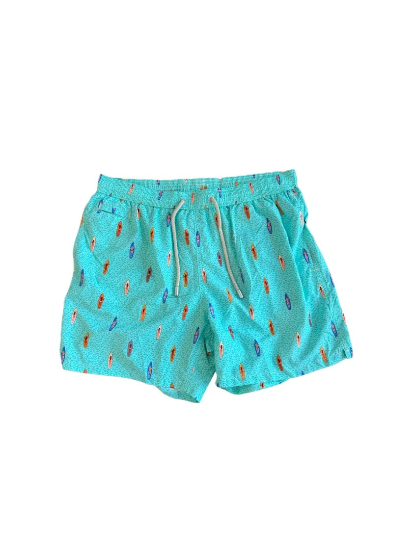 Mc2 Saint Barth Light Blue Lighting Micro Fantasy Swim Shorts