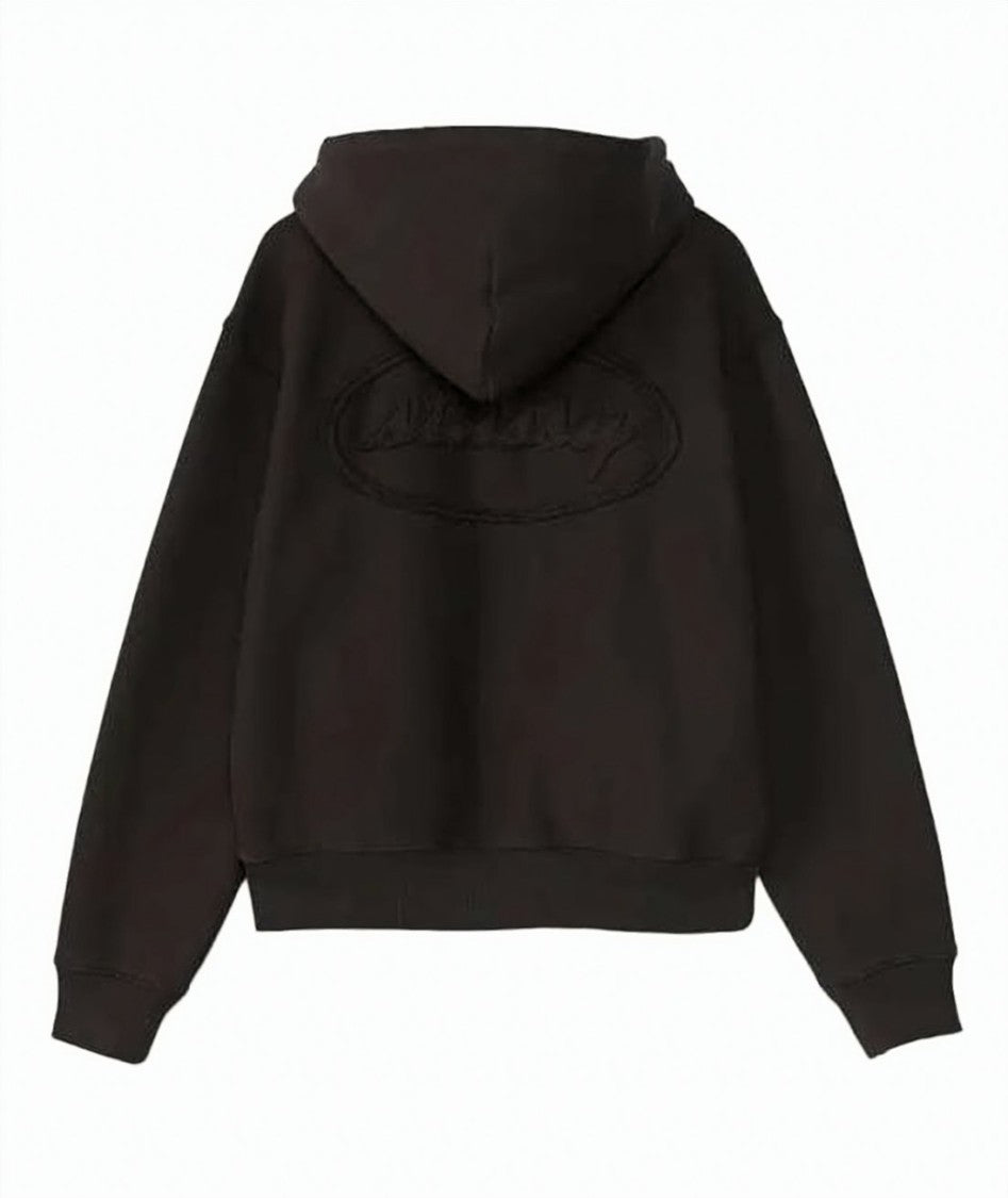 Stussy Zip-Up Hoodie With Ribbed Cuffs