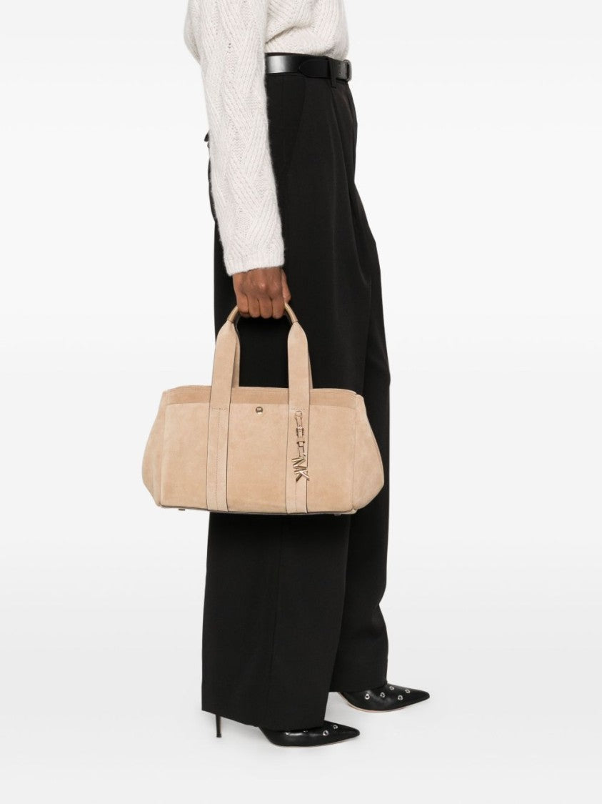 Michael Kors Structured Beige Vitello Leather Handbag