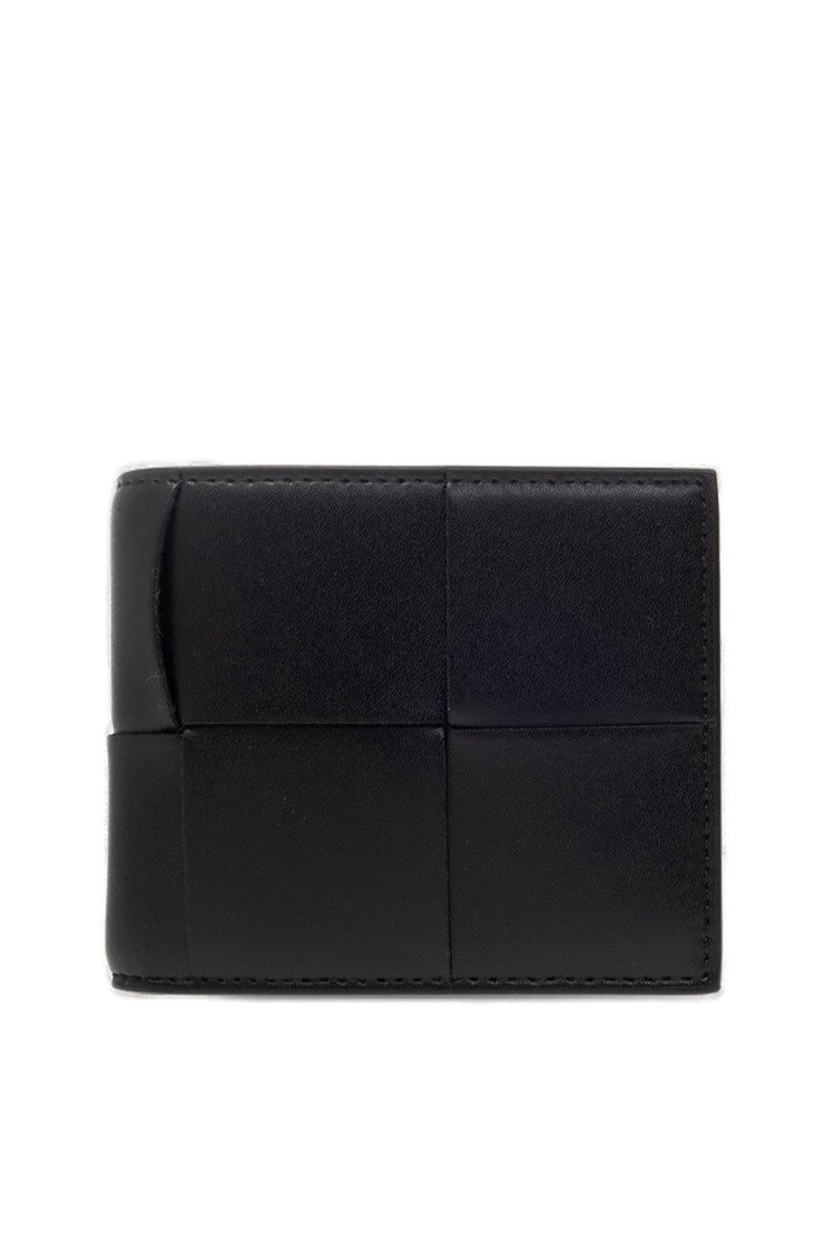 Bottega Veneta Compact Woven Calf Leather Bottega Veneta Wallet
