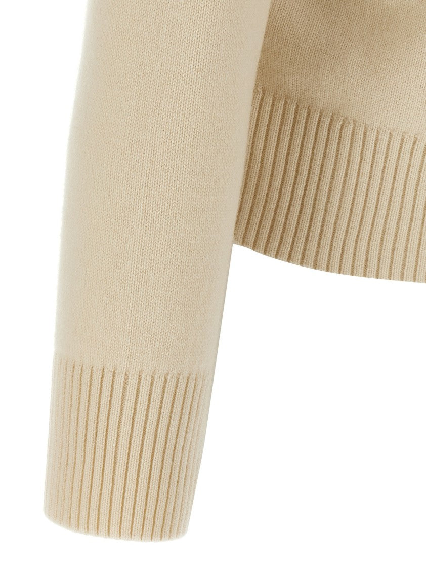 Ami Puff Logo Patch Sweater