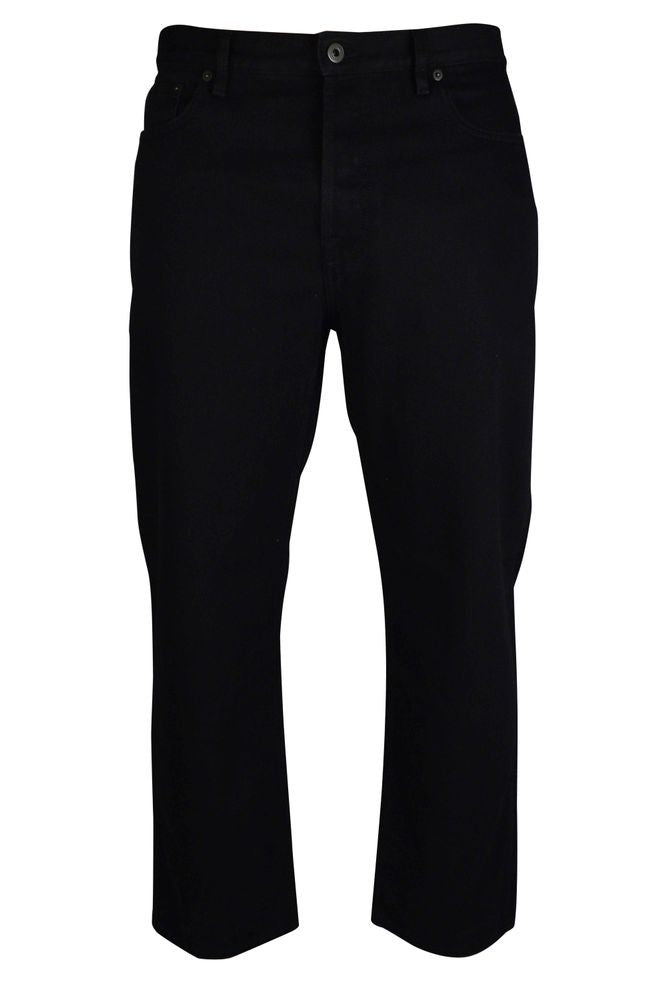 Valentino Garavani Straight-Cut Black Stretch Cotton Jeans