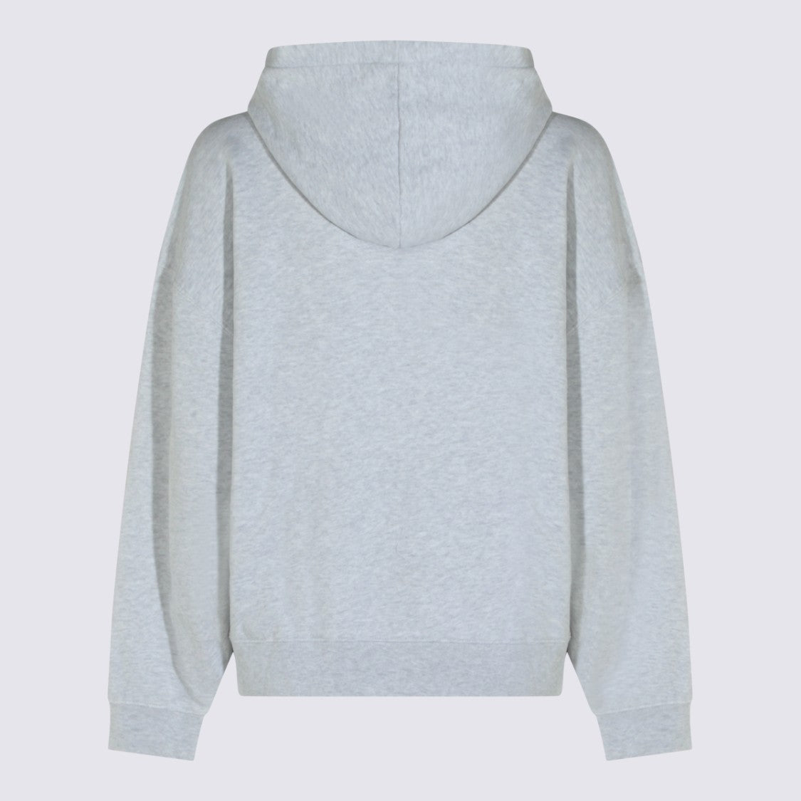 Anine Bing Heathered Light Grey Relaxed Fit Hoodie With Bold Lettering