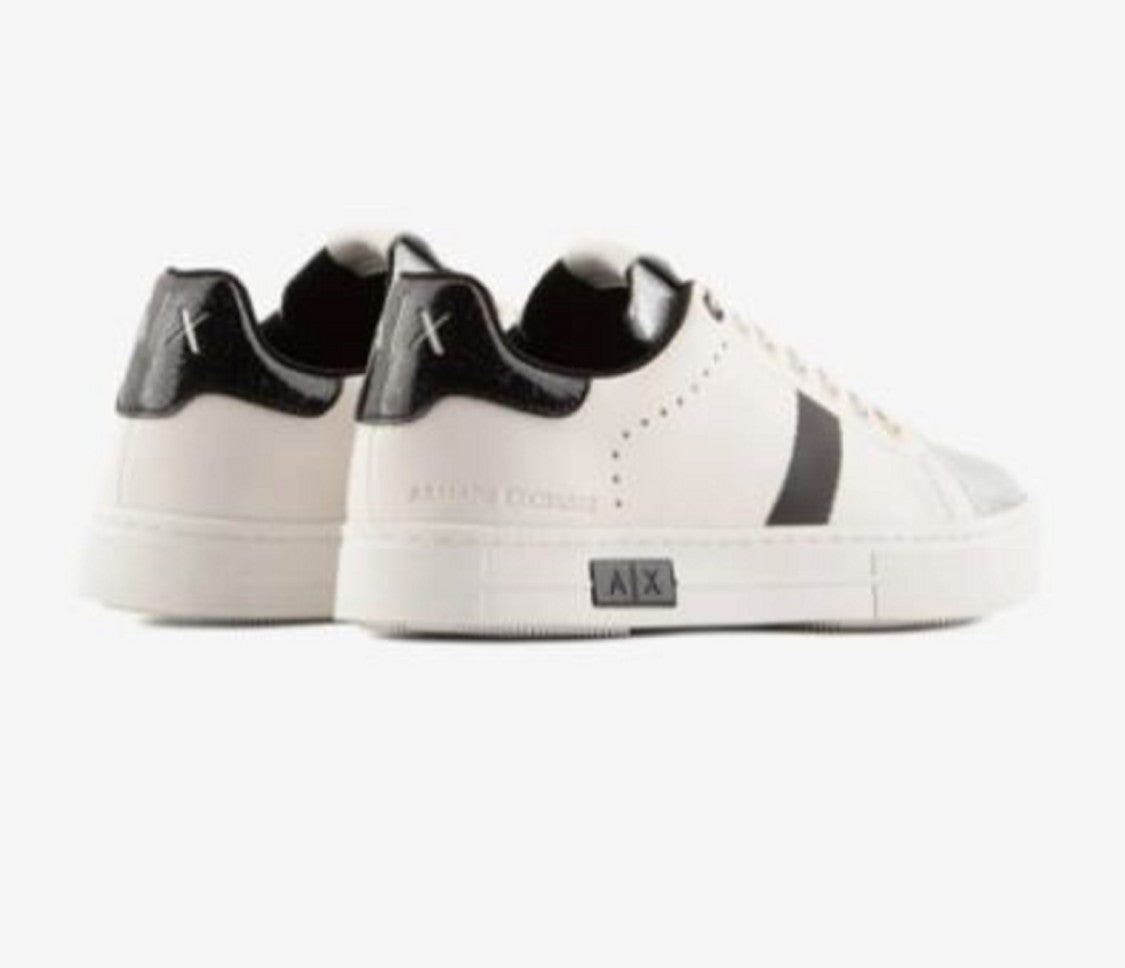 Armani Exchange White Leather Sneakers