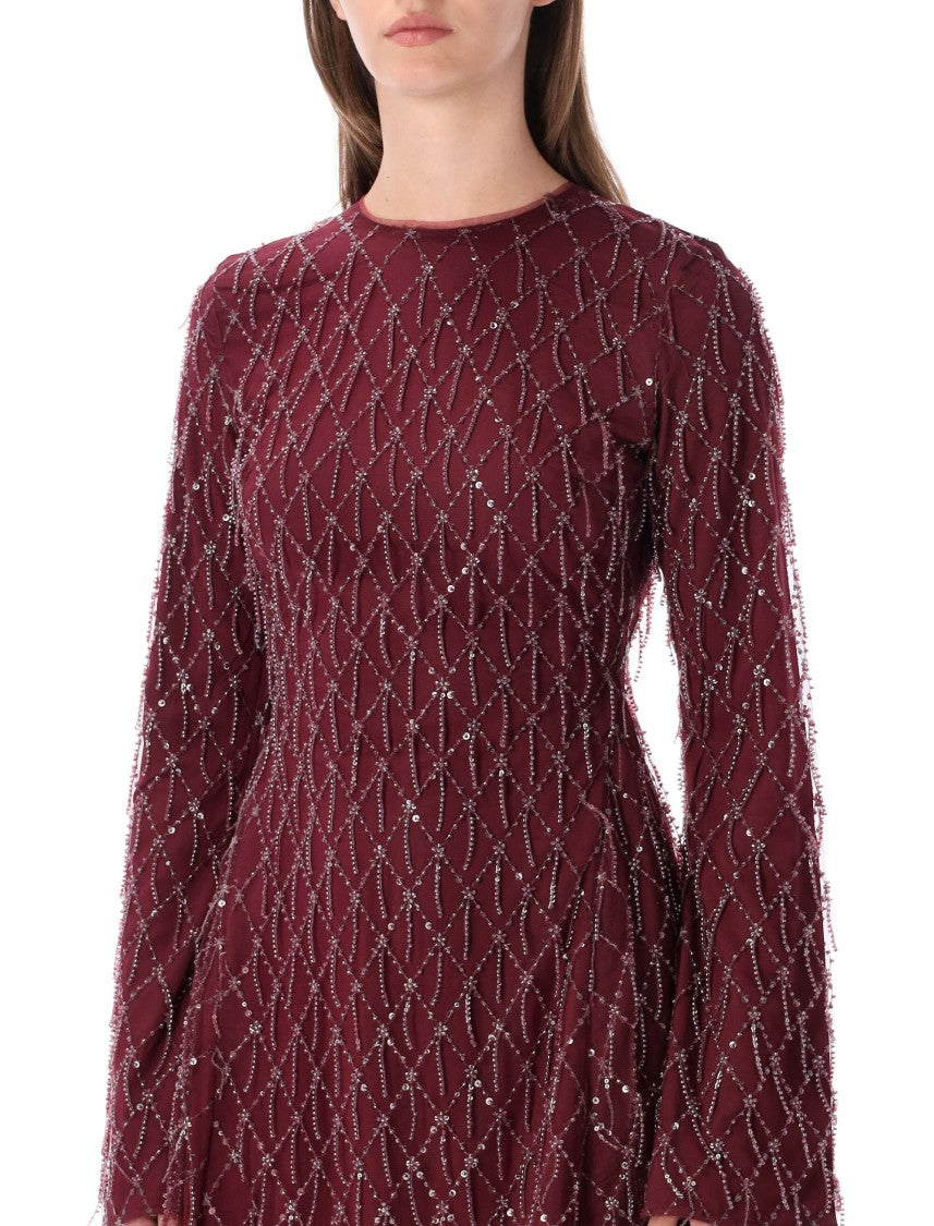 Rotate Intricate Sequin-Embellished Mini Dress