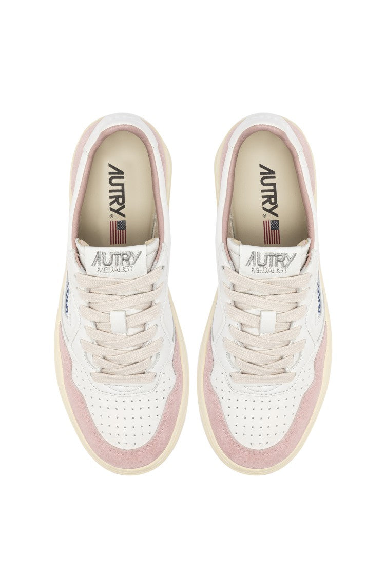 Autry Medalist Goat Leather & Suede Pink Sneakers